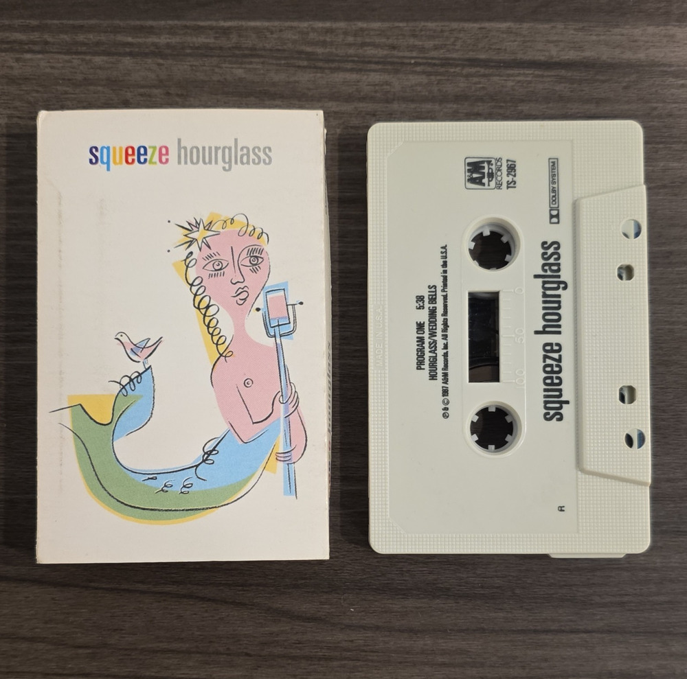Squeeze Hourglass Rock Cassette Single 1987 A&M Records TS-5297
